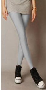 GOPLUS 2017 Solid Candy Color Neon Legging for Women High Waist Stretched Leggings Elastic Clothing Plus Size Ankle Length Pants