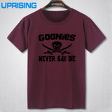 GOONIES NEVER SAY DIE T Shirts Men Hip Hop Man Rock T-Shirt Cotton O Neck Mens Casual Short Sleeves Tops Tees Free Shipping