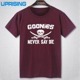 GOONIES NEVER SAY DIE T Shirts Men Hip Hop Man Rock T-Shirt Cotton O Neck Mens Casual Short Sleeves Tops Tees Free Shipping
