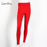 Goodbuy Fitness Leggings 2017 Women Summer Patchwork Mesh Mid Waist Elastic Workout leggings Slim Trousers Sporting Leggings