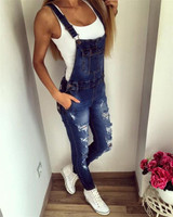 Goodbuy 2017 Summer Womens Denim Jumpsuits Overalls Sexy Jeans Office Casual Hole Pocket Spring Pencil Pants Femme Real Photo