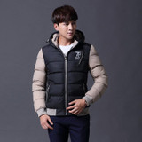Good Quality Men Down Jacket Print Thick Parka Fashion Hooded Winter Coat Male Warm Jacket Free Shipping