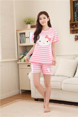 Good Quality Lucky Cat Women Pajamas Sets Animal Cartoon Girls Sleepwear Women's Pijamas Suit Home Clothes Pyjama Femme XXXL