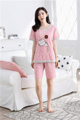 Good Quality Lucky Cat Women Pajamas Sets Animal Cartoon Girls Sleepwear Women's Pijamas Suit Home Clothes Pyjama Femme XXXL