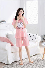 Good Quality Lucky Cat Women Pajamas Sets Animal Cartoon Girls Sleepwear Women's Pijamas Suit Home Clothes Pyjama Femme XXXL