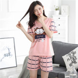 Good Quality Lucky Cat Women Pajamas Sets Animal Cartoon Girls Sleepwear Women's Pijamas Suit Home Clothes Pyjama Femme XXXL
