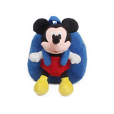 Good quality baby schoolbag plush backpack with Mickey Minnie dolls toys for boys girls children's school bag