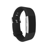Good Price! COMLYO Diamond Silicone Band For Fitbit charge 2 Heart Rate Smart Bracelet WatchBand Strap Stainless Steel Buckle