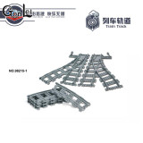 GonLeI City Trains Train Flexible Track Rail Crossing Straight Curved Rails Building Blocks Set Bricks Model Kids Toys
