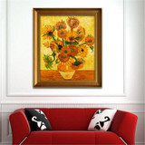 Golden Panno,Needlework,Embroidery,DIY Floral Painting,Cross stitch,kit,11ct Van Gogh sunflower Cross-stitch,Sets For Embroidery