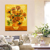 Golden Panno,Needlework,Embroidery,DIY Floral Painting,Cross stitch,kit,11ct Van Gogh sunflower Cross-stitch,Sets For Embroidery