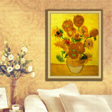 Golden Panno,Needlework,Embroidery,DIY Floral Painting,Cross stitch,kit,11ct Van Gogh sunflower Cross-stitch,Sets For Embroidery