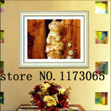Golden Panno,Needlework,Embroidery,DIY Animal Painting,Cross stitch,kits,11ct three cats home Cross-stitch,Sets For Embroidery