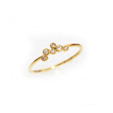 Gold Ring with 6 CZ Cluster