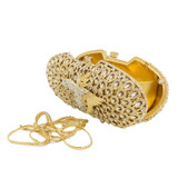 Gold Plated Women Rhinestones Animal Evening Clutch Bags Eagle Pattern Bridal Wedding Party Crystal Clutches Handbags Purses