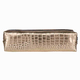 Gold Leather makeup bag PU 2016 cosmetic trousse maquillage femme travel bag organizer makeup pouch neceser de viaje organizador