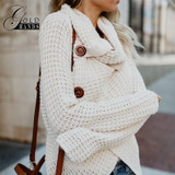 Gold Hands Sweat Women Irregular Hem Spliced Knit Sweater Solid Color Split Buttons Pullover Female Hollow Out Casual Slim Shirt