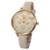 Geneva Watch Women Female Hour Fashion Heart Pattern Women Watches PU Leather Quartz Watch Montre Femme Ladies Watch Feida