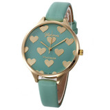 Geneva Watch Women Female Hour Fashion Heart Pattern Women Watches PU Leather Quartz Watch Montre Femme Ladies Watch Feida