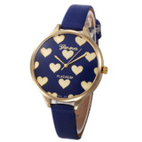 Geneva Watch Women Female Hour Fashion Heart Pattern Women Watches PU Leather Quartz Watch Montre Femme Ladies Watch Feida