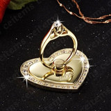 General Crystal Heart Finger Ring Stand Holder for Moblie Phone General Crystal Heart Finger Ring Stand Holder for Moblie Phone