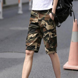 FAVOCENT Men's shorts in summer cargo shorts 2017 men's casual shorts camouflage Knee length cotton loose XL Multi Pocket shorts