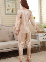 faux silk men sleepwear mens pajamas Men's Sleep &amp; Lounge male Pajama Sets satin men pyjamas men nightgown chinese silk pajamas