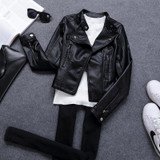 Faux Leather Jackets HOT 2016 New Fashion Spring Autumn Women Pu Zippers Coat Motorcycle Outerwear pimkie