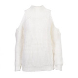 FATIKA Women's Off Shoulder Turtleneck Knitted Sweaters Autumn 2017 Fashion Pullover Jumpers Winter Oversized Sweater for Woman