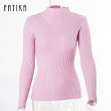 FATIKA New 2017 Fashion Sweater Women Spring Cotton Pullovers Long Sleeve half turtleneck sweater Slim Knitwear Slim Jumpers FATIKA New 2017 Fashion Sweater Women Spring Cotton Pullovers Long Sleeve half turtleneck sweater Slim Knitwear Slim Jumpers