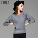 FATIKA 2017 New Fashion Women's Pullover Sweater Women O-neck Batwing Sleeve Wool Knitted Solid Color Thick Sweaters Loose Coat FATIKA 2017 New Fashion Women's Pullover Sweater Women O-neck Batwing Sleeve Wool Knitted Solid Color Thick Sweaters Loose Coat