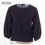 FATIKA 2017 New Fashion Women's Pullover Sweater Women O-neck Batwing Sleeve Wool Knitted Solid Color Thick Sweaters Loose Coat FATIKA 2017 New Fashion Women's Pullover Sweater Women O-neck Batwing Sleeve Wool Knitted Solid Color Thick Sweaters Loose Coat