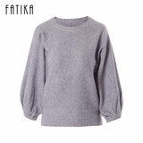 FATIKA 2017 New Fashion Women's Pullover Sweater Women O-neck Batwing Sleeve Wool Knitted Solid Color Thick Sweaters Loose Coat FATIKA 2017 New Fashion Women's Pullover Sweater Women O-neck Batwing Sleeve Wool Knitted Solid Color Thick Sweaters Loose Coat