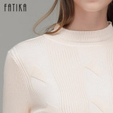 FATIKA 2017 Fashion Women Turtleneck Full Sleeve Slim Pullovers Solid Color Casual Knitted Ribbed Sweater Jumpers For Ladies FATIKA 2017 Fashion Women Turtleneck Full Sleeve Slim Pullovers Solid Color Casual Knitted Ribbed Sweater Jumpers For Ladies