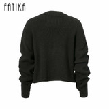 FATIKA 2017 Autumn Women Blouse Casual O-Neck Loose Batwing Long Sleeve Tops Shirts Sweater Jumper Pullovers