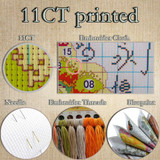 Fat cat on the tree decor paintings counted printed on canvas DMC 14CT 11CT Chinese Cross Stitch Needlework Sets Embroidery kits