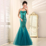 Fast Delivery Purple Long Mermaid Prom Dresses Sweetheart Gold Sequins Party Dress For Women Gold Mermaid Evening Gown SA957