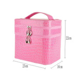 Fashionable Large Crocodile Cosmetic Bag Wholesale Necklace Earrings Box Jewelry Showcase Travel Cleaning Cosmetic Bag Beauty