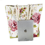 Fashionable Flower Printing Women Handbags Canvas Women Beach Bag Casual Shopping Tote Mummy Shoulder Bag drop shipping JXY820