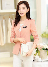 Fashionable Ladies Blazer Feminino 2016 Plus Size Blaser Women Suit Blazers And Jackets White/Pink/BlackYellow jaqueta feminina