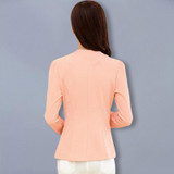 Fashionable Ladies Blazer Feminino 2016 Plus Size Blaser Women Suit Blazers And Jackets White/Pink/BlackYellow jaqueta feminina