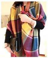 Fashion Wool Winter Scarf Women Spain Desigual Scarf Plaid Thick Brand Shawls and Scarves for Women