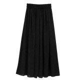 Fashionable Design High Waist Women Chiffon Long Pants Solid Color Loose Lady Wide Leg Pants All Match Clothes