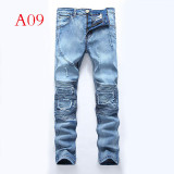 Fashionable Blue Cotton Men's Jeans Jeans Of The Regular Mens Luxury Stone Washes Jeans Fashion Brand Of The Men's Jeans