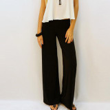 Fashion ZANZEA Women 2017 Spring Summer Casual Loose Wide Leg Pants Ladies Solid Elastic Waist Full Length Trousers Plus Size