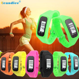 Fashion Young Women Men Watches Digital LCD Pedometer Run Step Walking Distance Calorie Counter Watch Bracelet Creative
