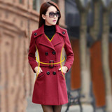 Fashion Woolen Coat Women Long Overcoat Trench Double Breasted Parka Female Winter Jacket New