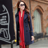 Fashion Woolen Coat Women Long Overcoat Trench Double Breasted Parka Female Winter Jacket New