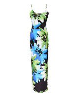 Fashion Womens Sleeveless Boho Dress Ladies Floral Print Summer Long Maxi Dresses Ladies Women Sexy Print Sundress