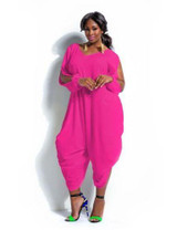 Fashion Womens Long Sleeve Romper Baggy Harem Jumpsuit Playsuit  Plus Size 5 Colors